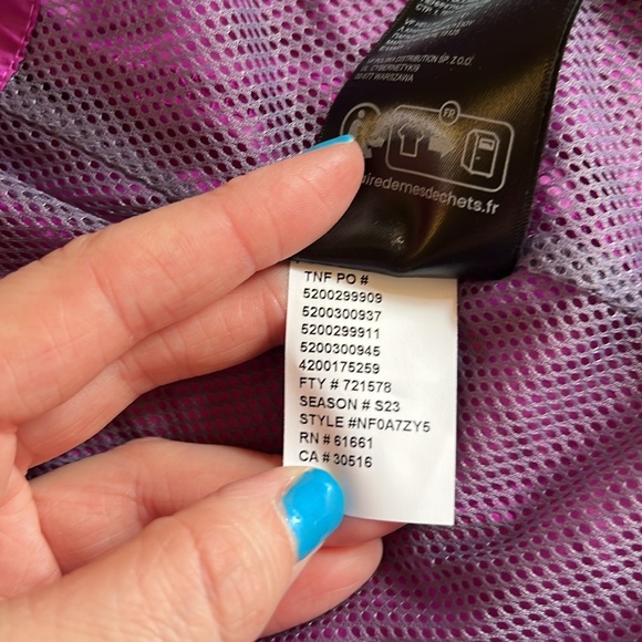 The North Face TNF X Relaxed Fit Colorblock Jacket Purple/Gray XXL NWT - Picture 12 of 12